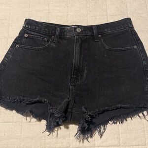 Abercrombie Black High Waist Mom Shorts